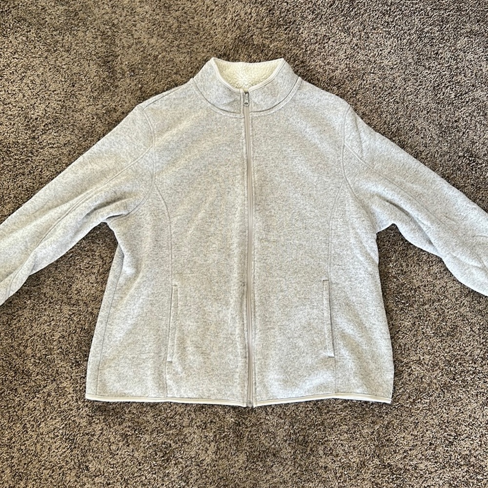 Fleece lined woven zip up size 2XL